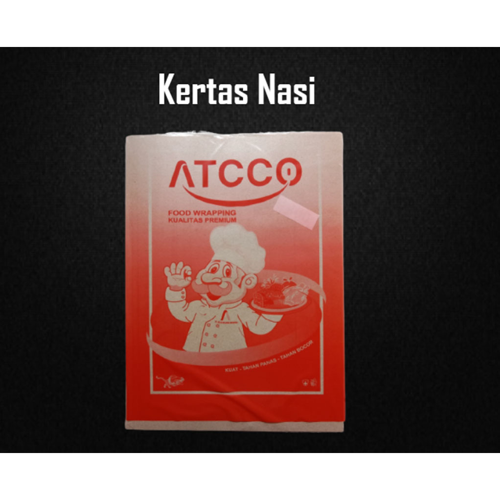 Jual Kertas Nasi Atcco Coklat - Pembungkus Nasi - Makanan ( isi 100 pc ...
