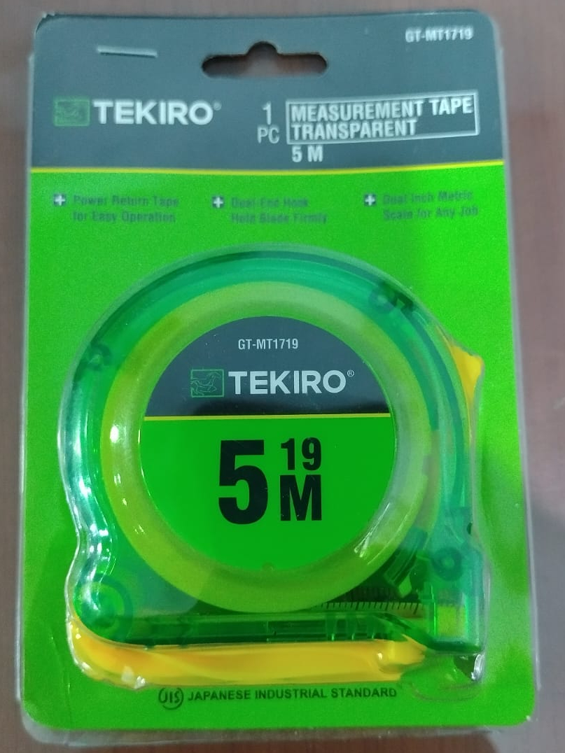 Jual TEKIRO ALAT PENGUKUR ATAU METERAN PANJANG 5 METER BOX TRANSPARAN