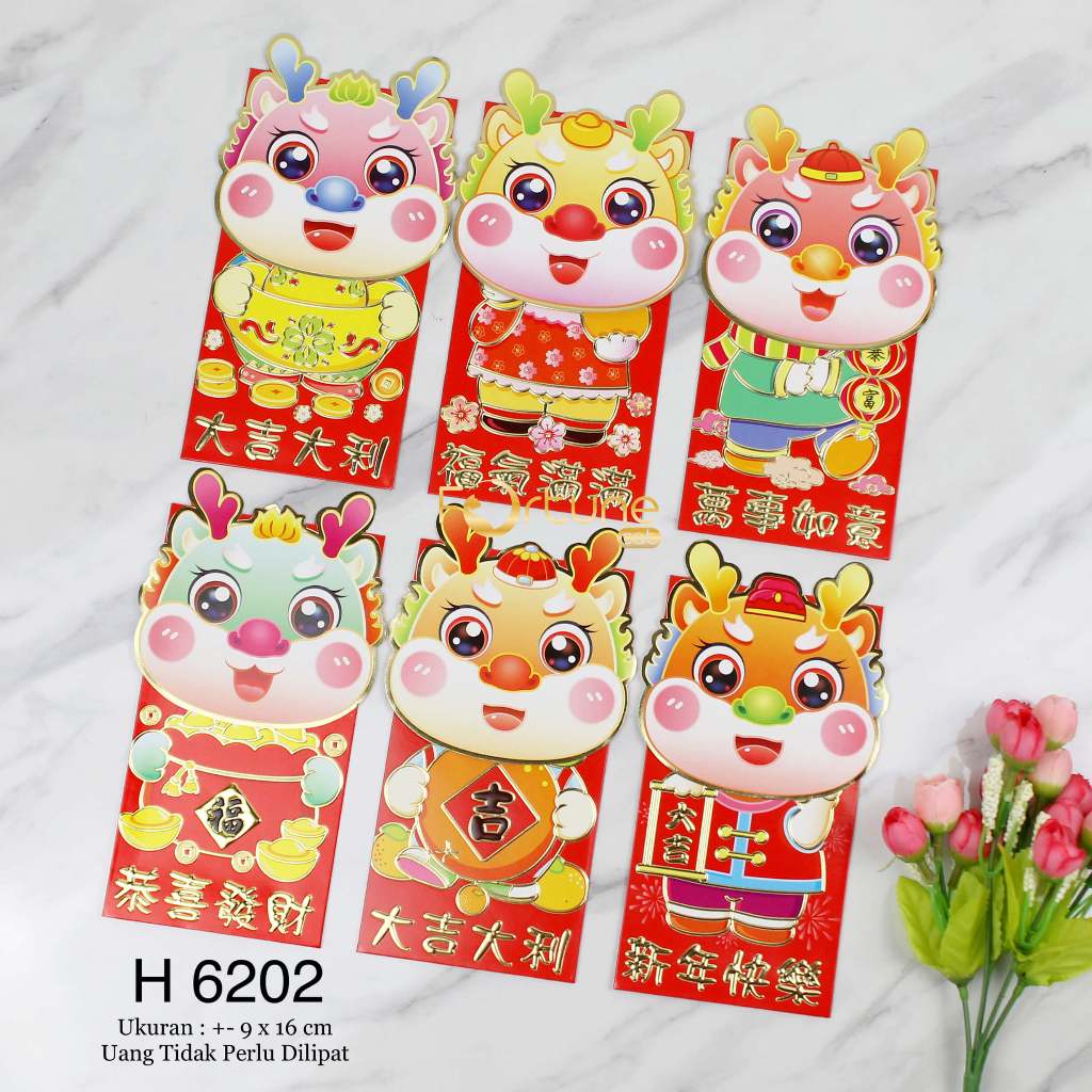 Jual Angpao Imlek 2024 Naga Kartun Kuping 3D Kertas Chinese New Year ...