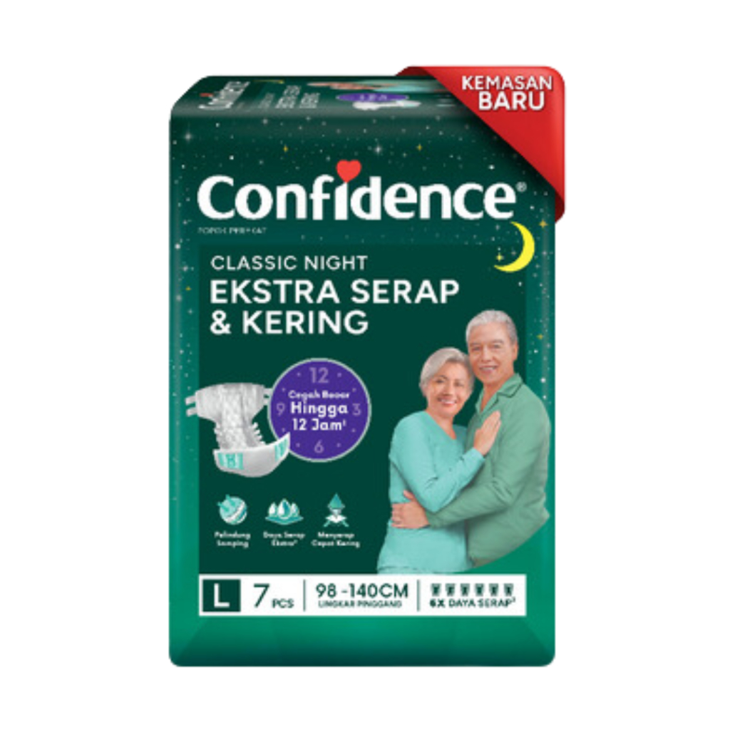 Jual Confidence Classic Night Ekstra Serap And Kering L 7 Popok Perekat