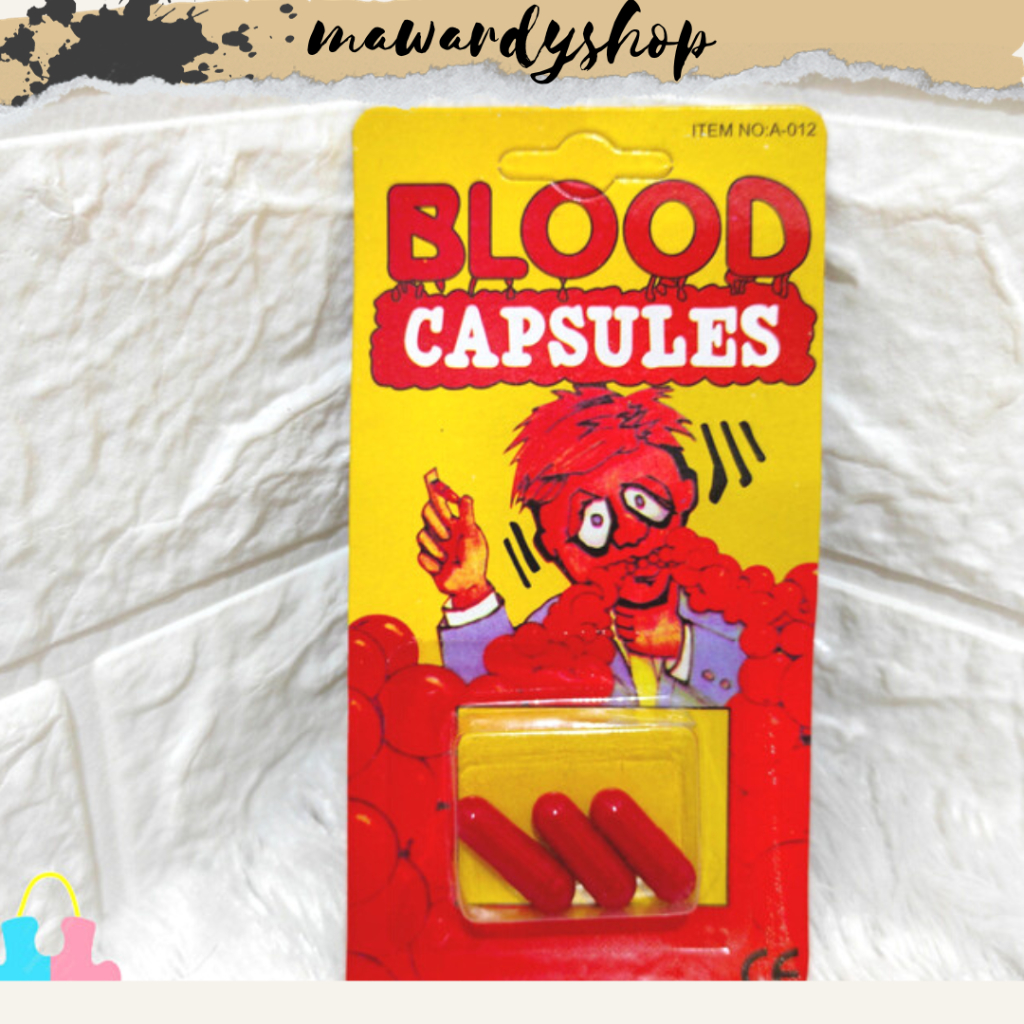 Jual Fake Blood Capsule Darah Palsu Kapsul Darah Palsu Warna Merah
