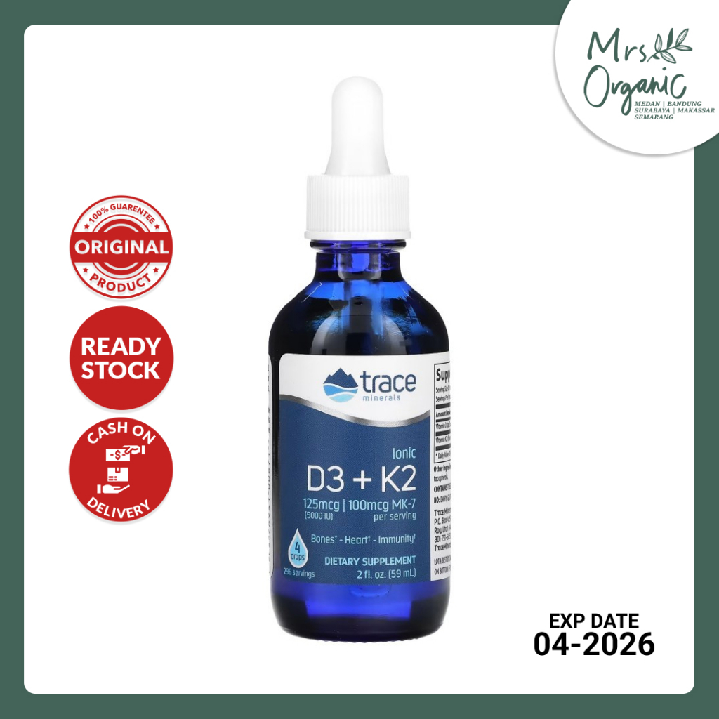 Jual Vitamin Suplemen Trace Minerals Liquid Ionic D3 + K2 59 ml Shopee Indonesia