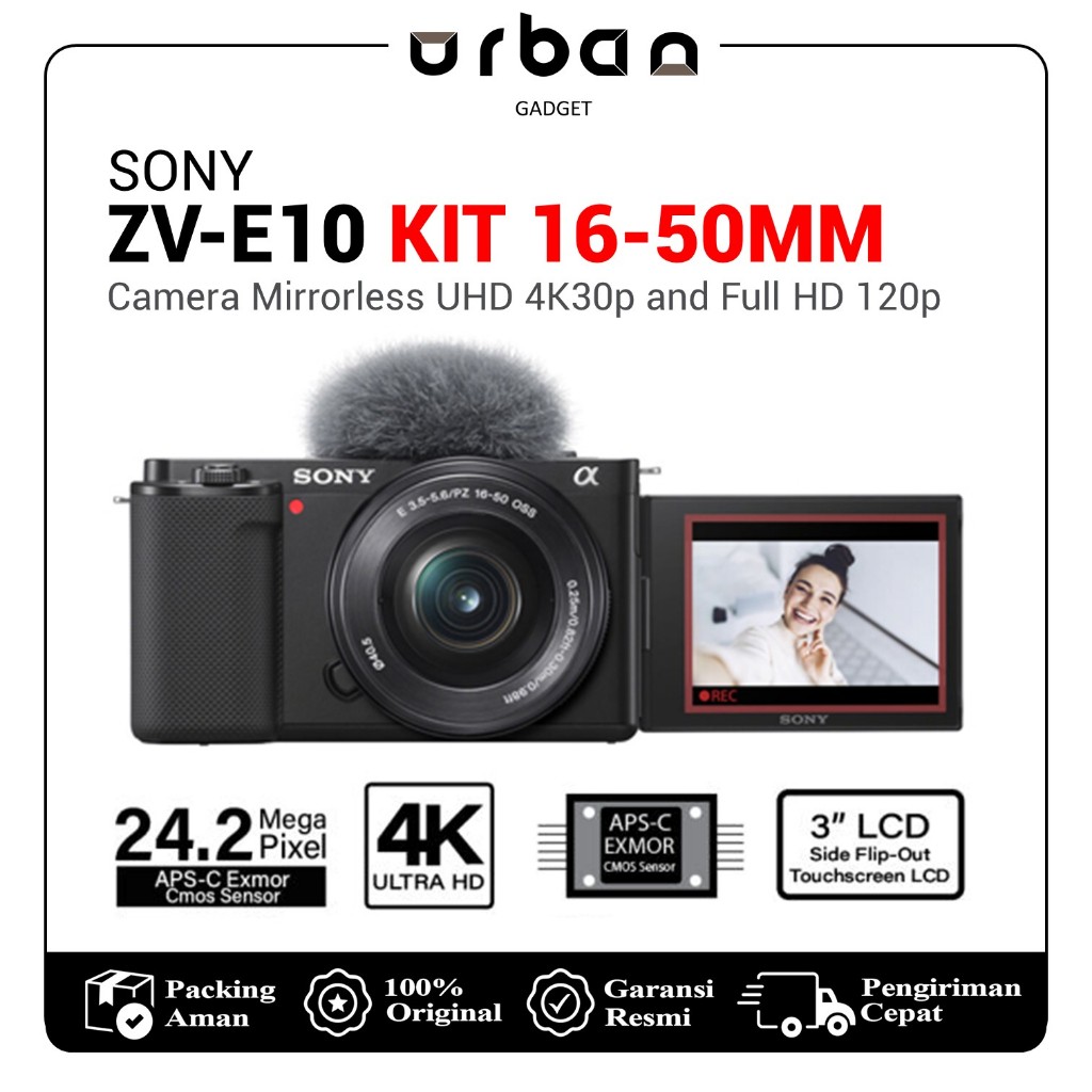 Jual Sony ZV-E10 Mirrorless Camera with Kit 16-50mm Lens - Resmi ...