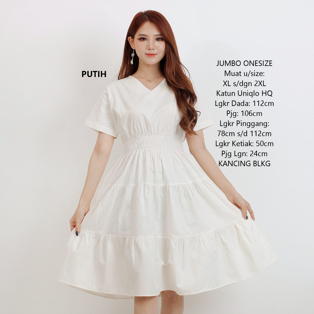 dress putih casual When the dress code says all white #elsyifa