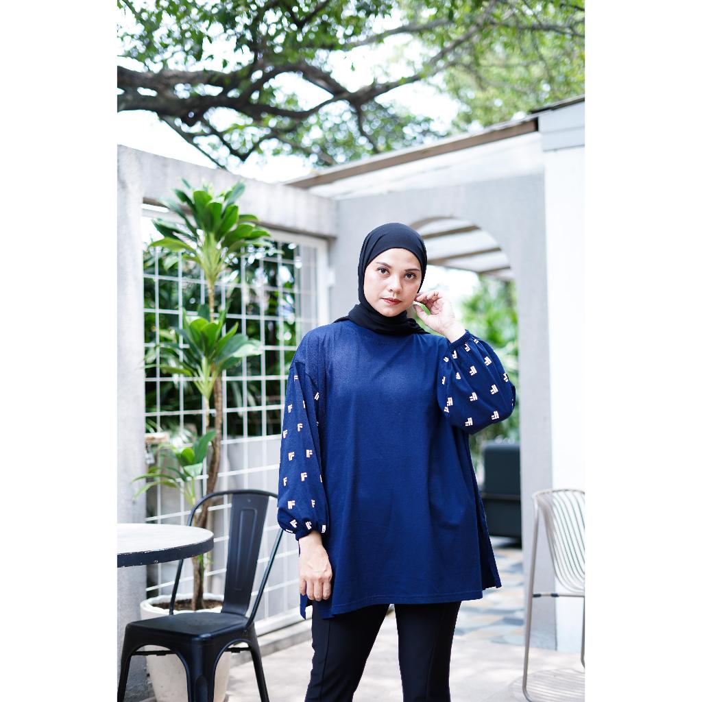 Jual Atasan Wanita Blouse Oversize Elsleeve Print Femonritch Hijab Dan Wudhu Friendly Shopee 7994