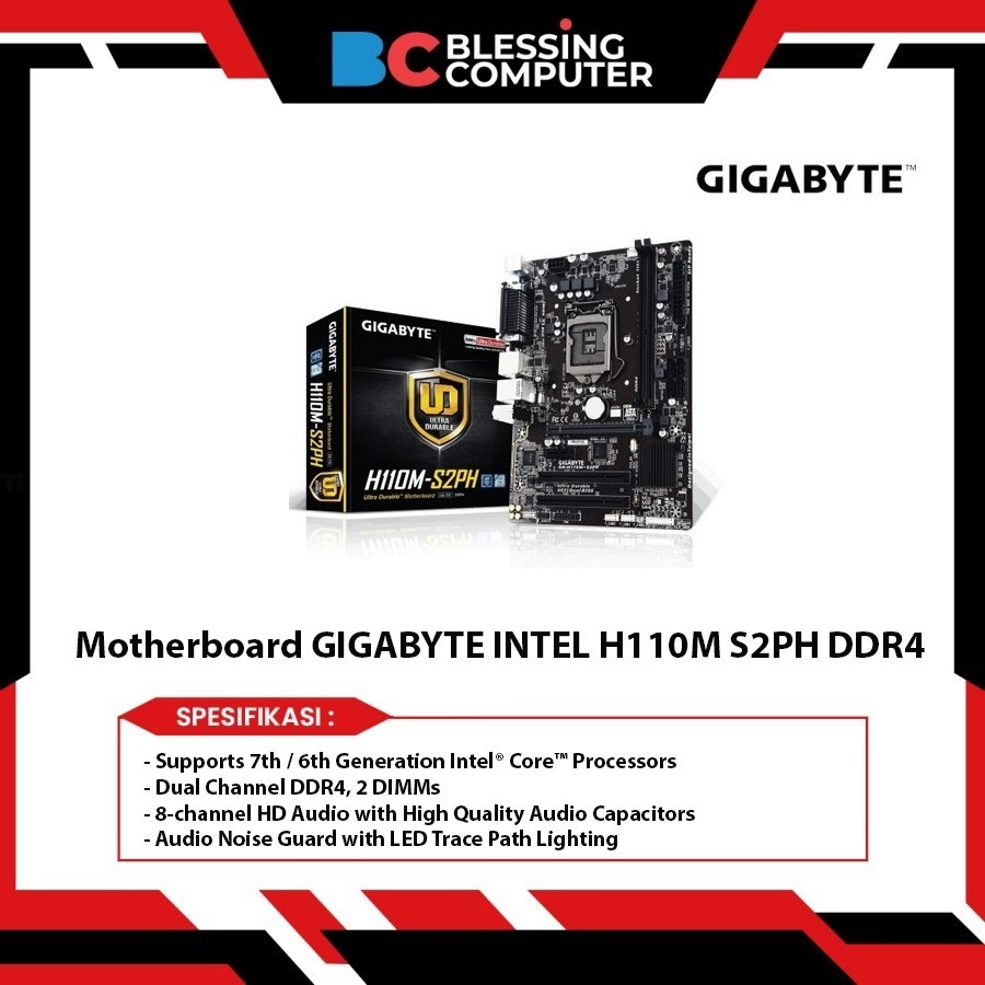 Jual Motherboard GIGABYTE INTEL H110M S2PH DDR4 Shopee Indonesia