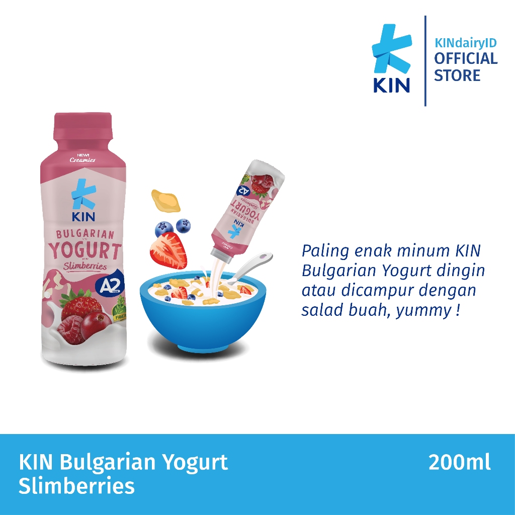 Jual KIN Bulgarian Yogurt Slimberries (6x200 ML) | Shopee Indonesia