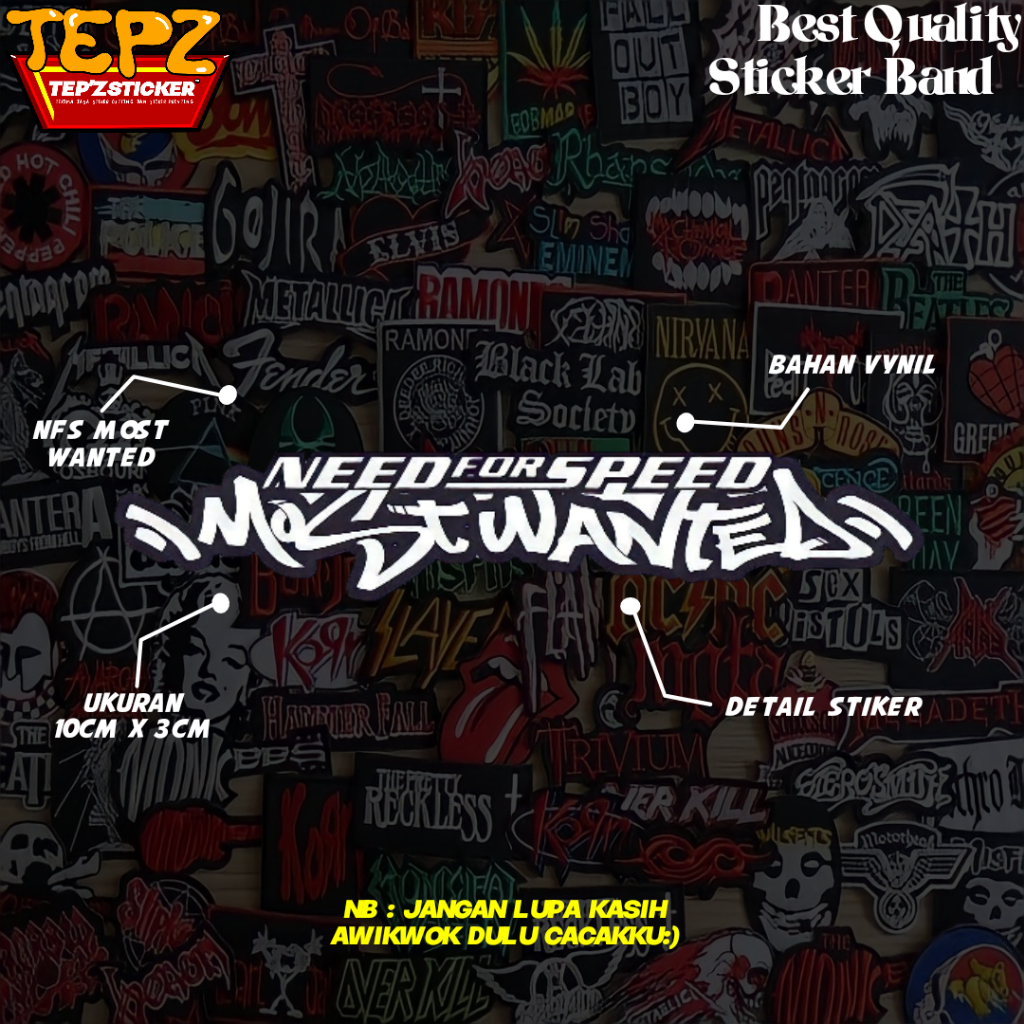 Jual STIKER STICKER ( NFS MOSTWANTED) STIKER RACING|STIKER MOBIL|STIKER ...