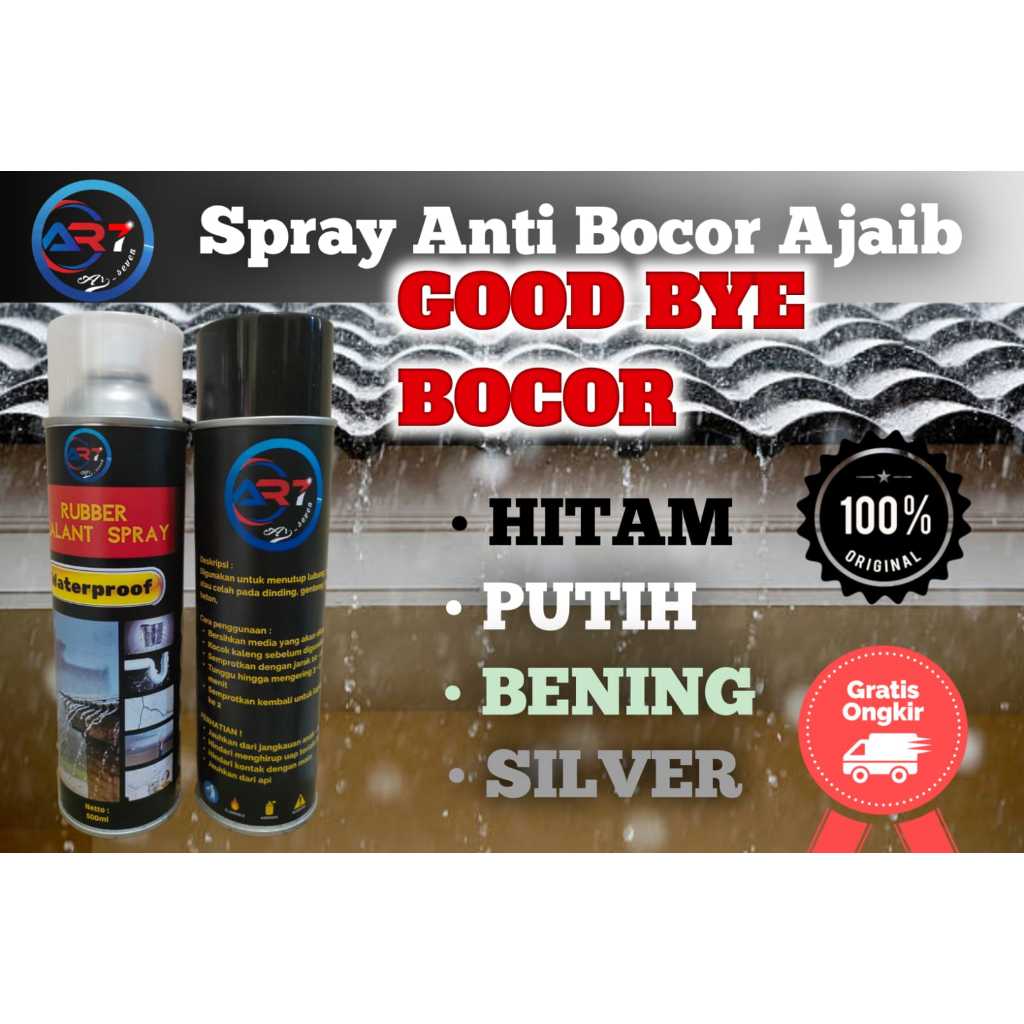 Jual Spray Anti Bocor Ar Seven Sealant Spray Ml Solusi Cepat Hemat Warna Hitam Bening