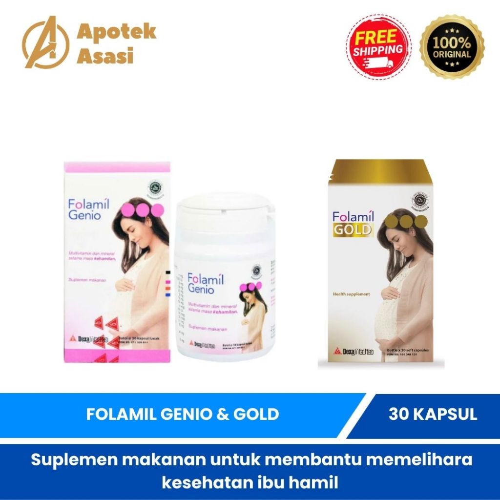 Jual Folamil Genio - Folamil Gold 30 Kapsul/Suplemen Kehamilan/Ibu ...