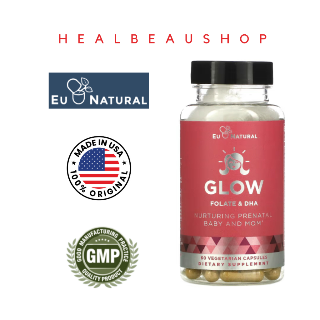 Jual Eu Natural Glow Folate & DHA Vitamin Ibu Hamil/Prenatal 60caps Ori