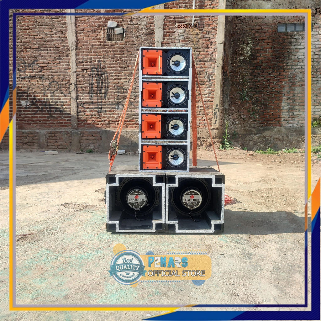 Jual Miniatur sound system brewog audio spek 8 inch paket lengkap full