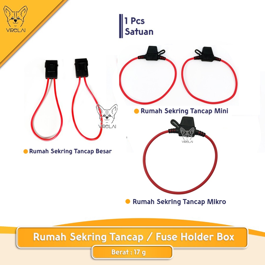 Jual Rumah Sekring Tancap Fuse Box Holder Besar Mini Mikro Tabung Shopee Indonesia