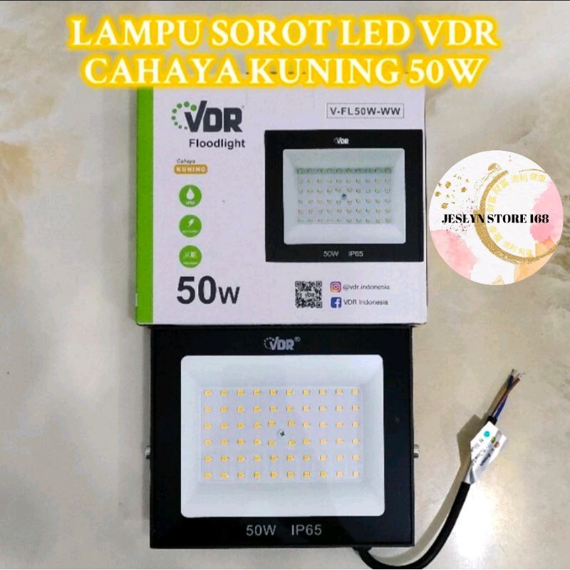 Jual Lampu Sorot Led Cahaya Kuning Watt Flood Light Vdr Shopee