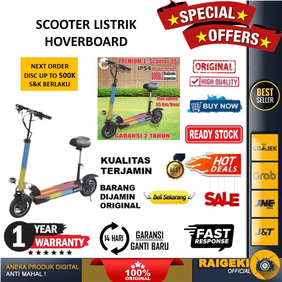 Jual Scooter Listrik Hoverboard Skuter Listrik Lipat Shopee Indonesia