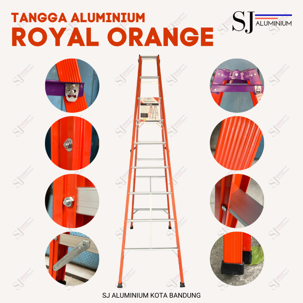 Jual ROYAL ORANGE - Tangga Aluminium Lipat Orange Jumbo Aluminium ...