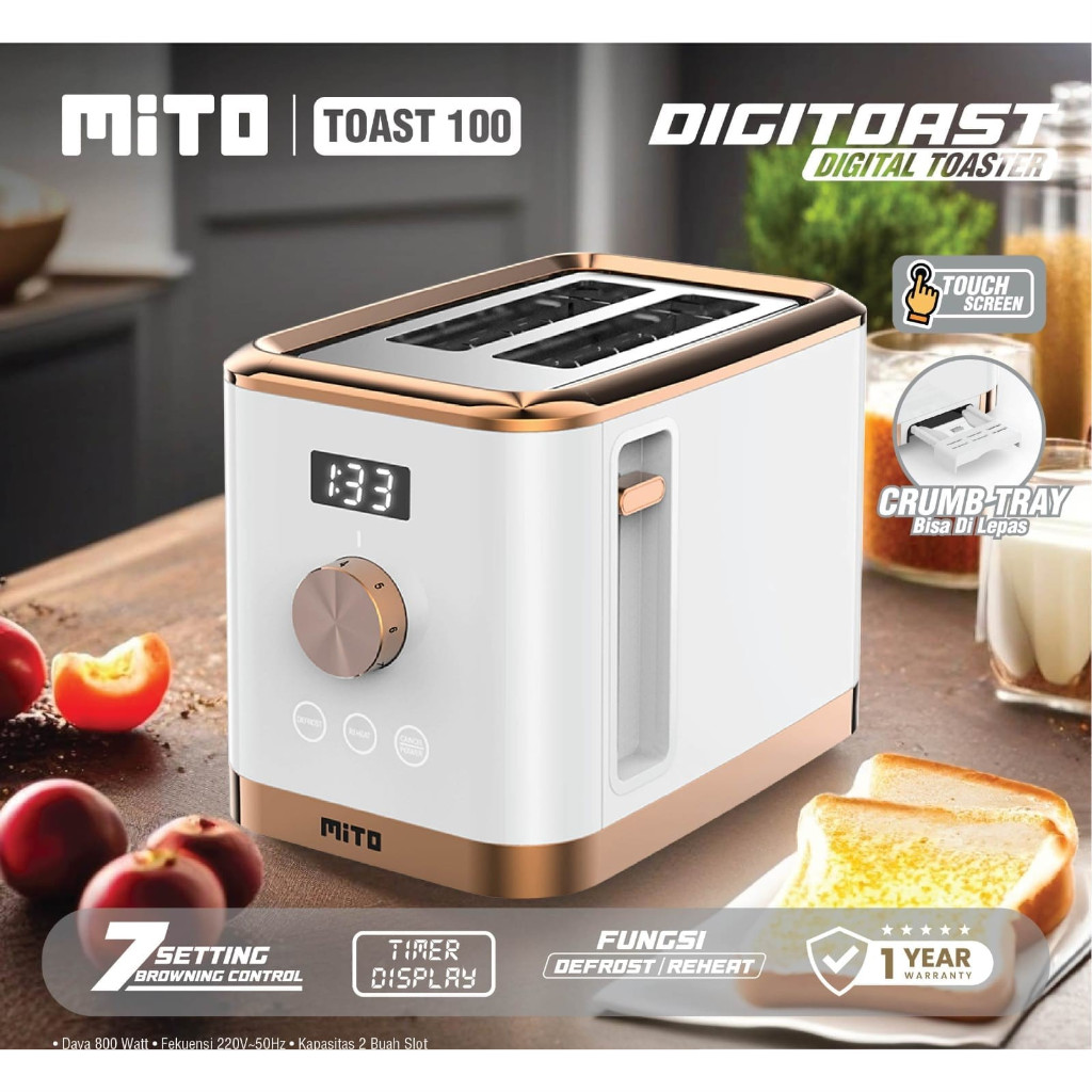Jual MITO Toast100 Toast 100 Toast-100 - Digital Toaster (DIGITOAST ...