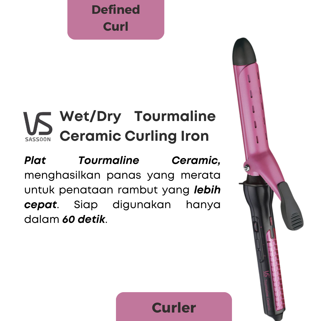 Vidal sassoon tourmaline 2024 ceramic curling iron