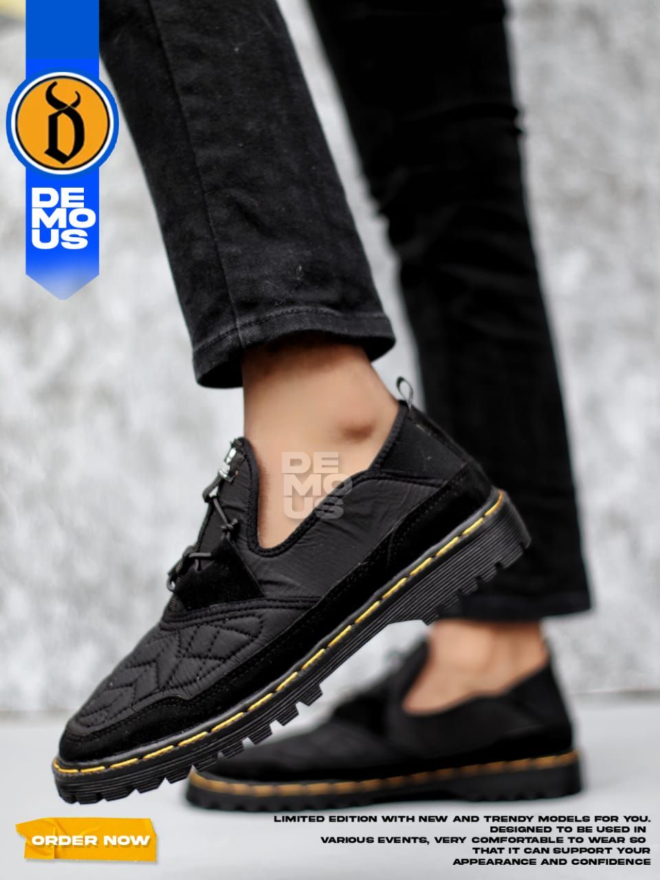 Jual DEMOUS BLUSER - Sepatu Loafers Docmart Pria Hitam Kerja | Shopee ...