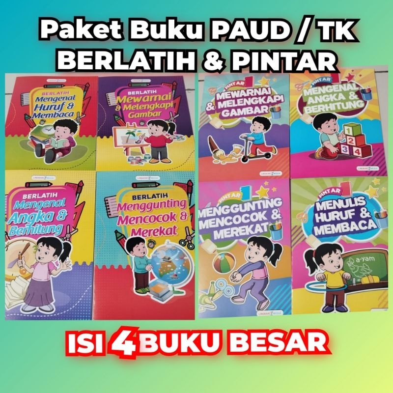 Jual Paket Buku Paud / TK - Buku Seri BERLATIH & PINTAR - Mengenal ...