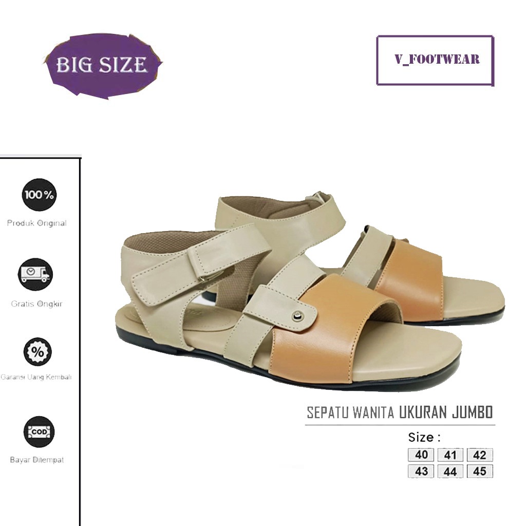 Sandal wanita ukuran hot sale big size