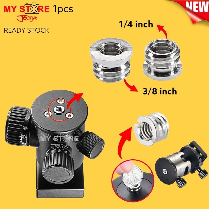 Jual Convert screw adapter 1/4 inch to 3/8 inch baut tripod monopod