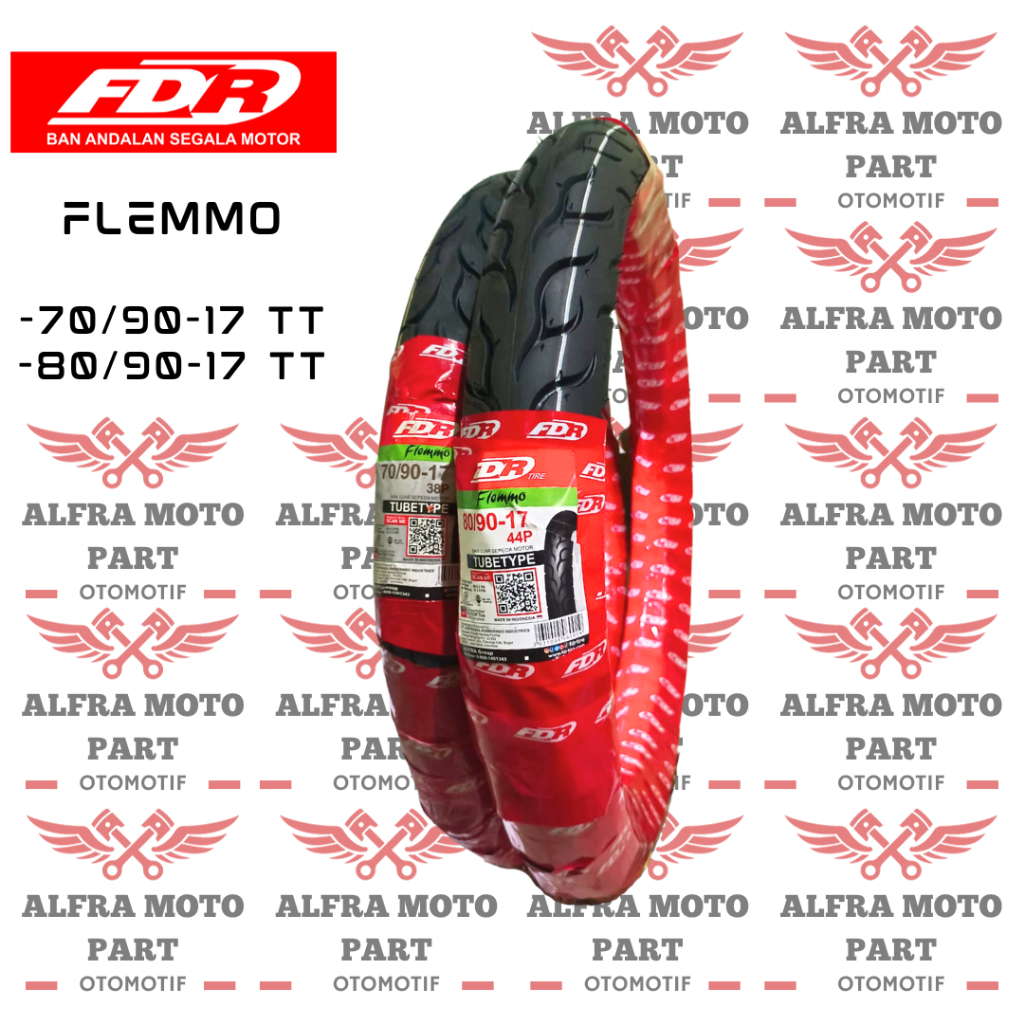Jual BAN FDR FLEMMO RING 17 HARGA SATUAN 70/90-17 & 80/90-17 NON TUBLES ...