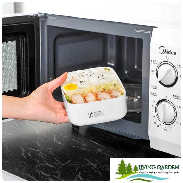 Jual 1 White 1000ml Microwave wadah tempat makan bisa microwave wadah