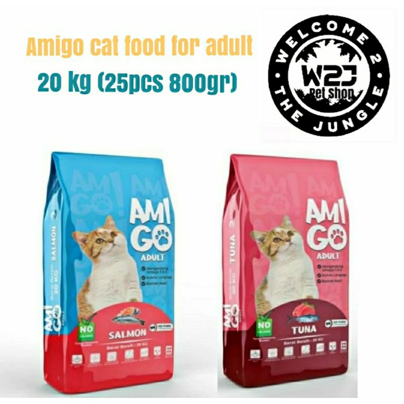 Jual amigo cat food for adult makanan kucing merk amigo 20kg kurir ...