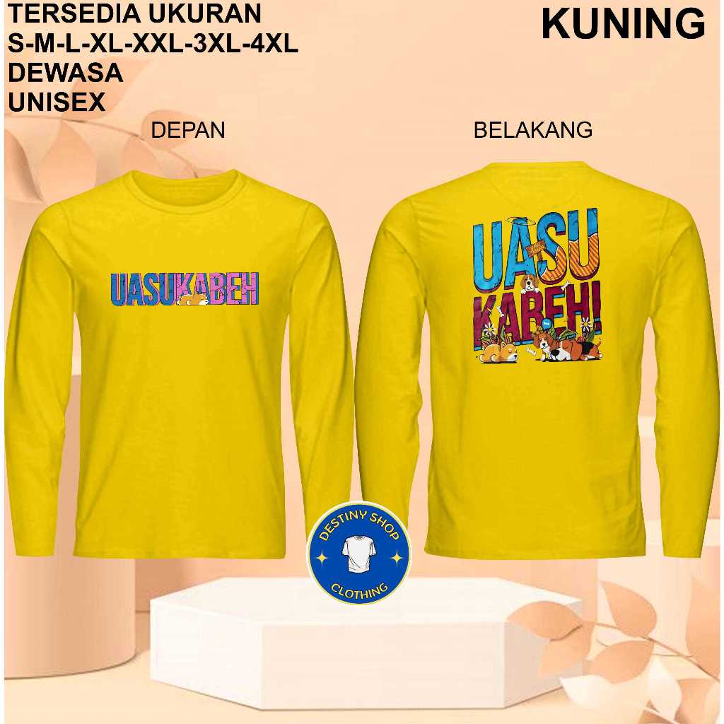 Jual Uasu Kabeh Pjg Pakain Pria Atasan T Shirt Kaos Gambar Dan Kata