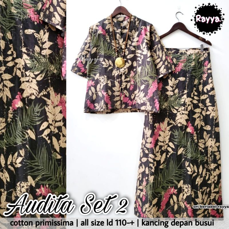 Jual SETELAN ROK BLUS BATIK FLOWER #DEANDRA SET | Shopee Indonesia