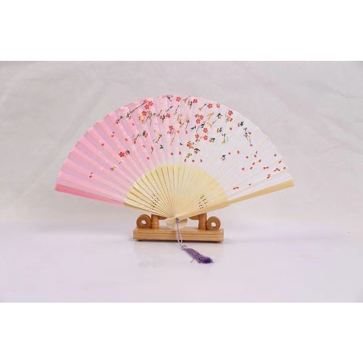 Jual Kipas Tangan Model Lipat Bahan Bambu Souvenir Gaya China Jepang Ancient Style Folding Fan 0660