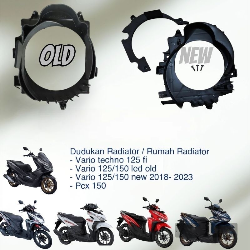 Jual Rumah Radiator dudukan tutup cover radiator Vario 125 fi KZR Vario ...