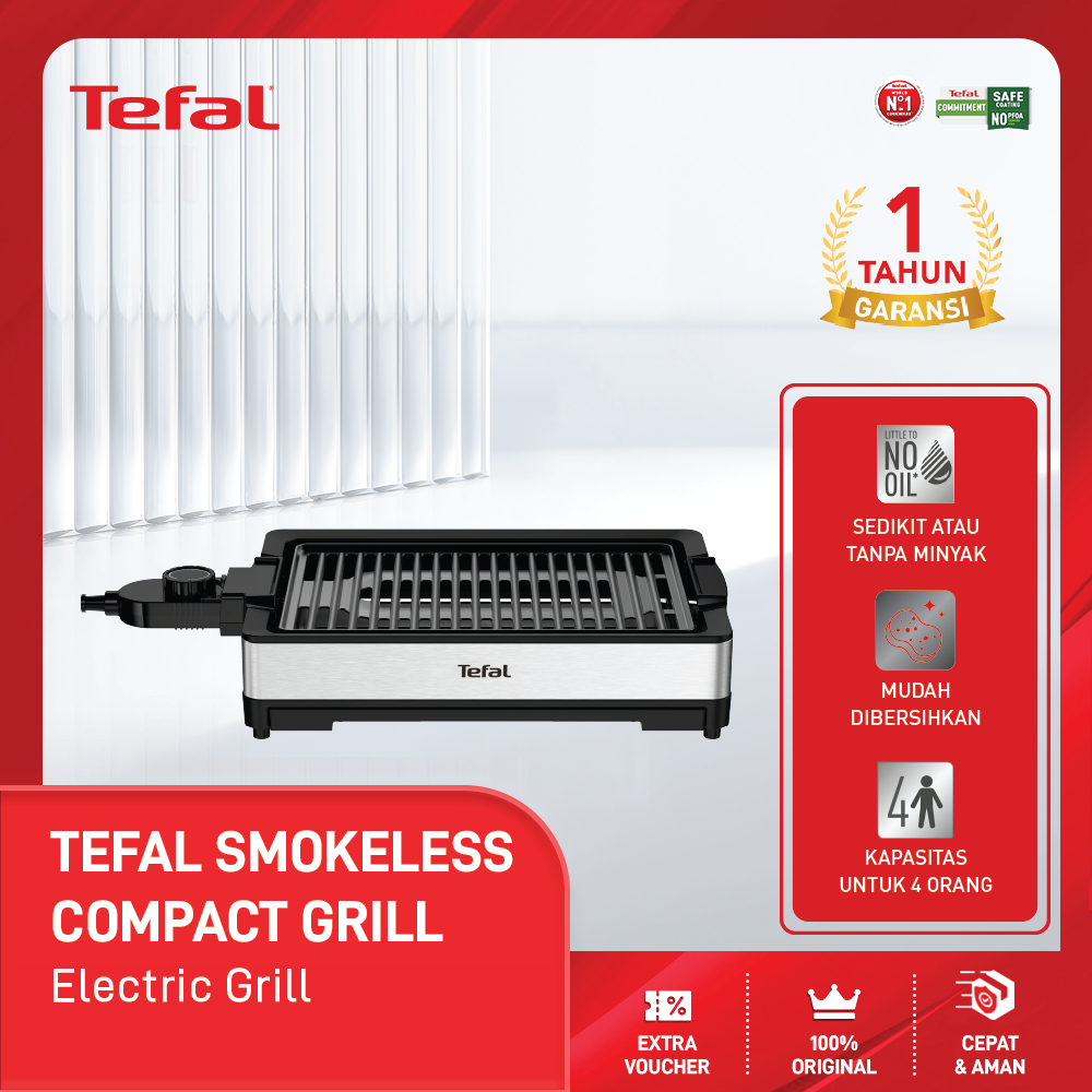 Jual TEFAL Electric Griller Smokeless Grill Panggangan Premium