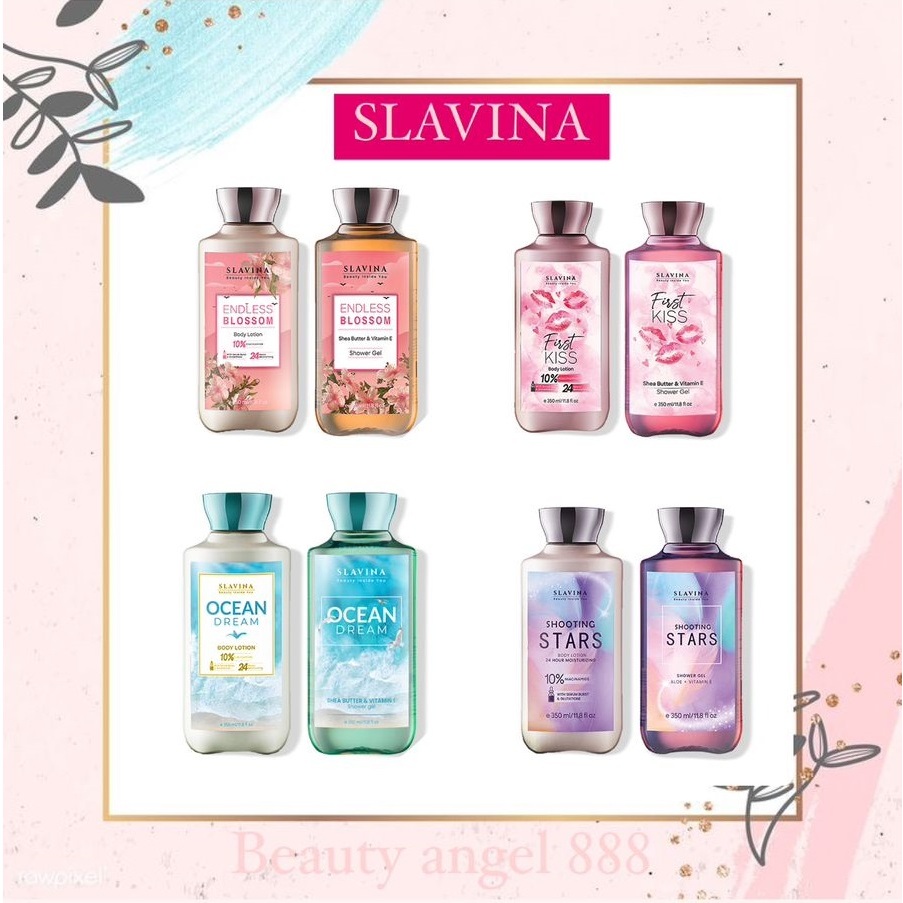 Jual [BPOM] BODY LOTION DAN SHOWER GEL SLAVINA (LOTION DAN SABUN