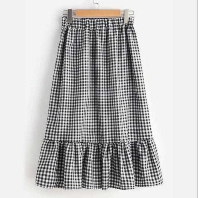 Jual Bawahan Rok Wanita Serut Panjang Terbaru Hala Skirt Matt Katun ...