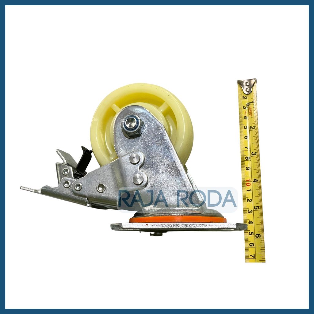 Jual Roda Nylon Heavy Duty Inch Rem Troli Nilon Hd Trolley Etalase