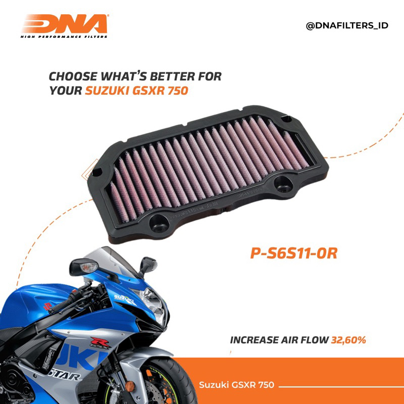 Ｋ DNA High Performance Air Filter Compatible for Kawasaki