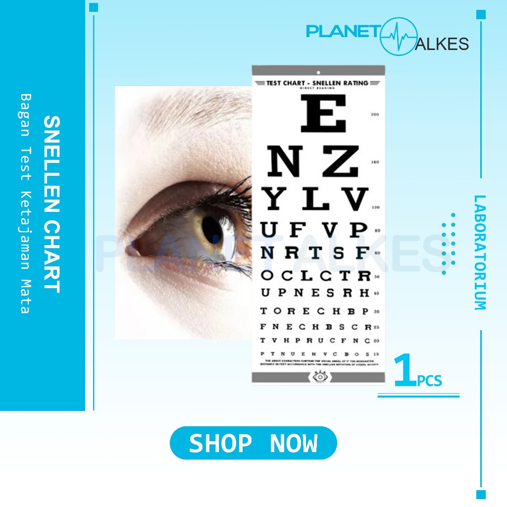 Jual Snellen Chart - Bagan / Poster Tes Mata Minus / Bagan Test ...