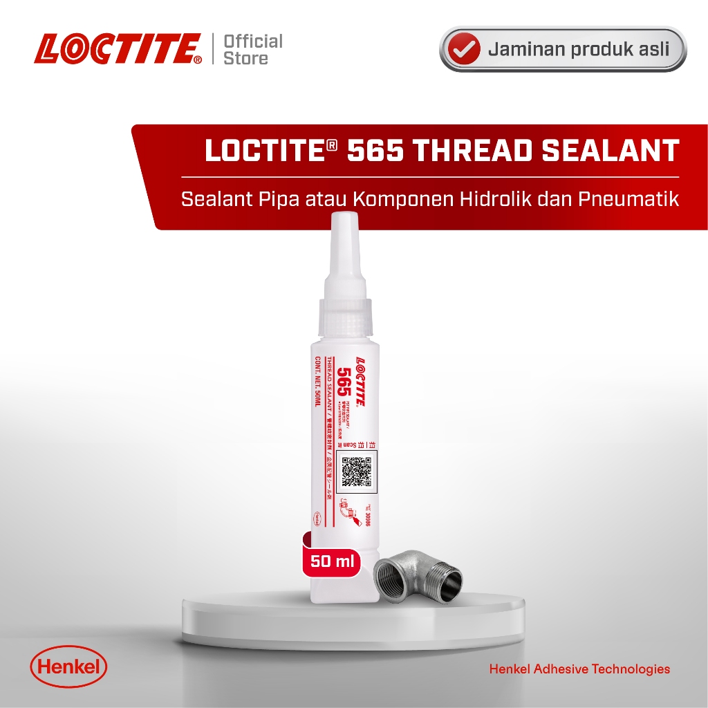 Jual Henkel LOCTITE 565 Thread Sealant Lem Pipa Anti Bocor 50 ml