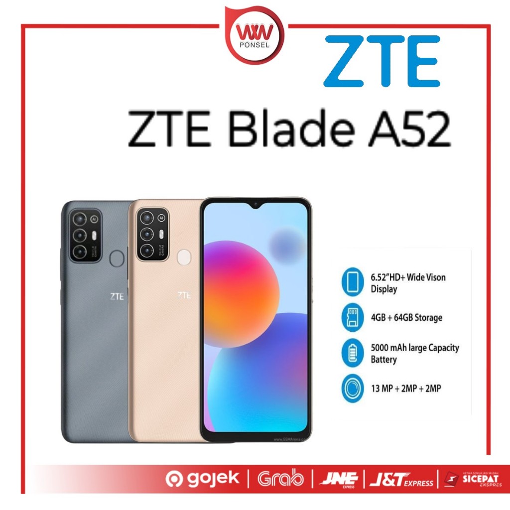 Jual Hp Zte Blade A52 Ram 4gb Internal 64gb Garansi Resmi Shopee