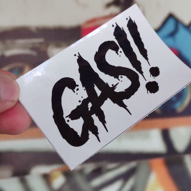 Jual Stiker GASS KOTAK GLOSSY ( P U T I H) | Shopee Indonesia