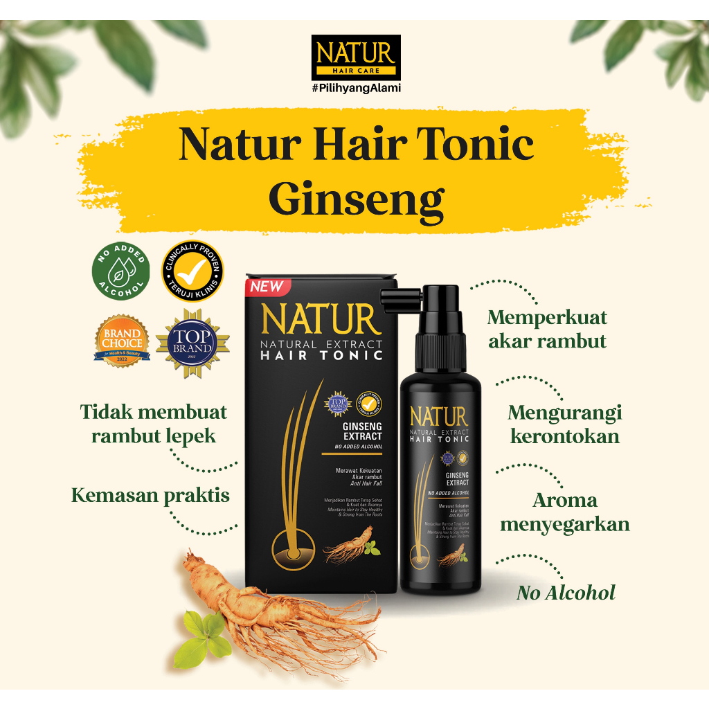 Jual NATUR Hair Tonic 90ml Shopee Indonesia