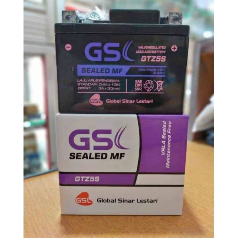 Jual aki motor matic Gtz5s Merek GsL 12v 3,5ah | Shopee Indonesia