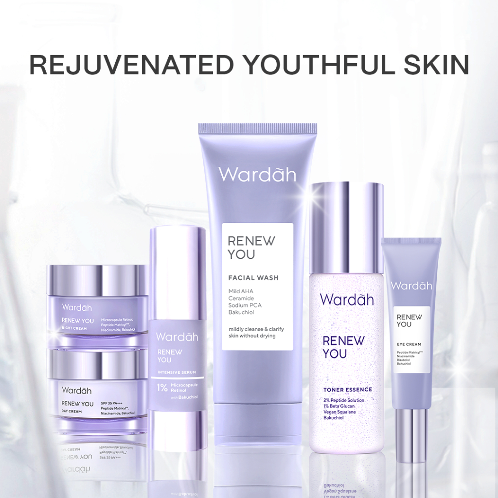 Wardah Renew You Anti Aging Intensive Serum - Serum Anti Aging Samarkan Garis Halus - Perawatan Wajah dengan Retinol dan Bakuchiol - Semua Jenis Kulit