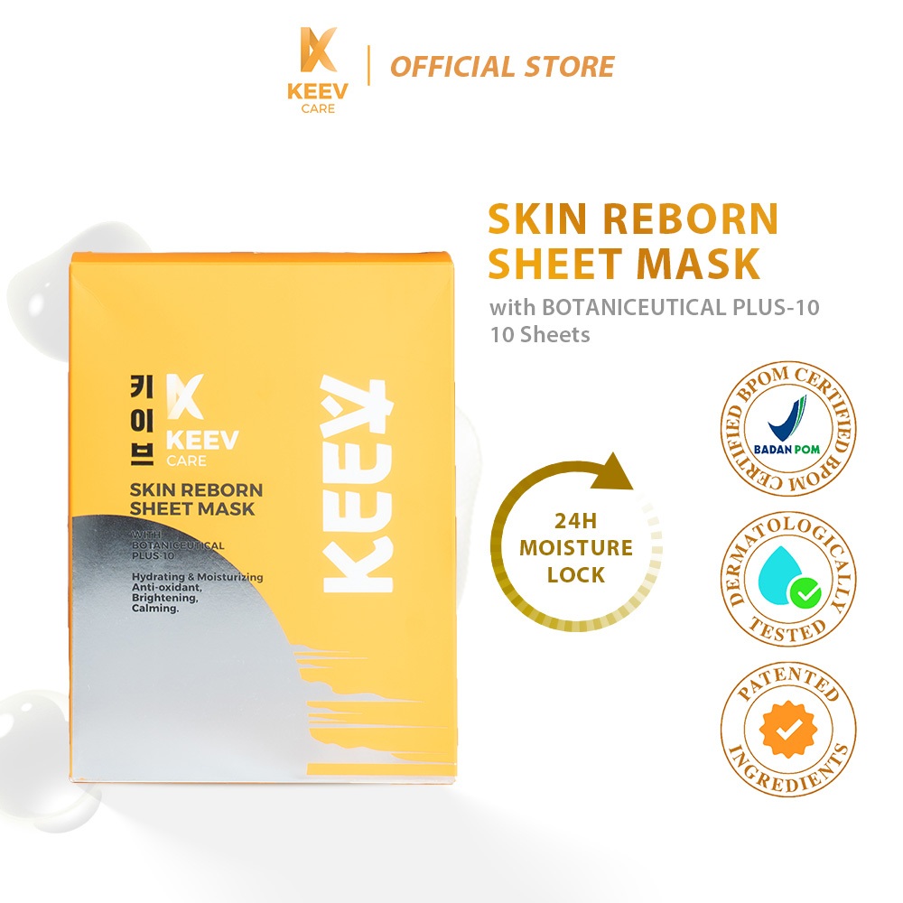 Jual Keev Care Skin Reborn Sheet Mask with BOTANICEUTICAL PLUS-10 ...