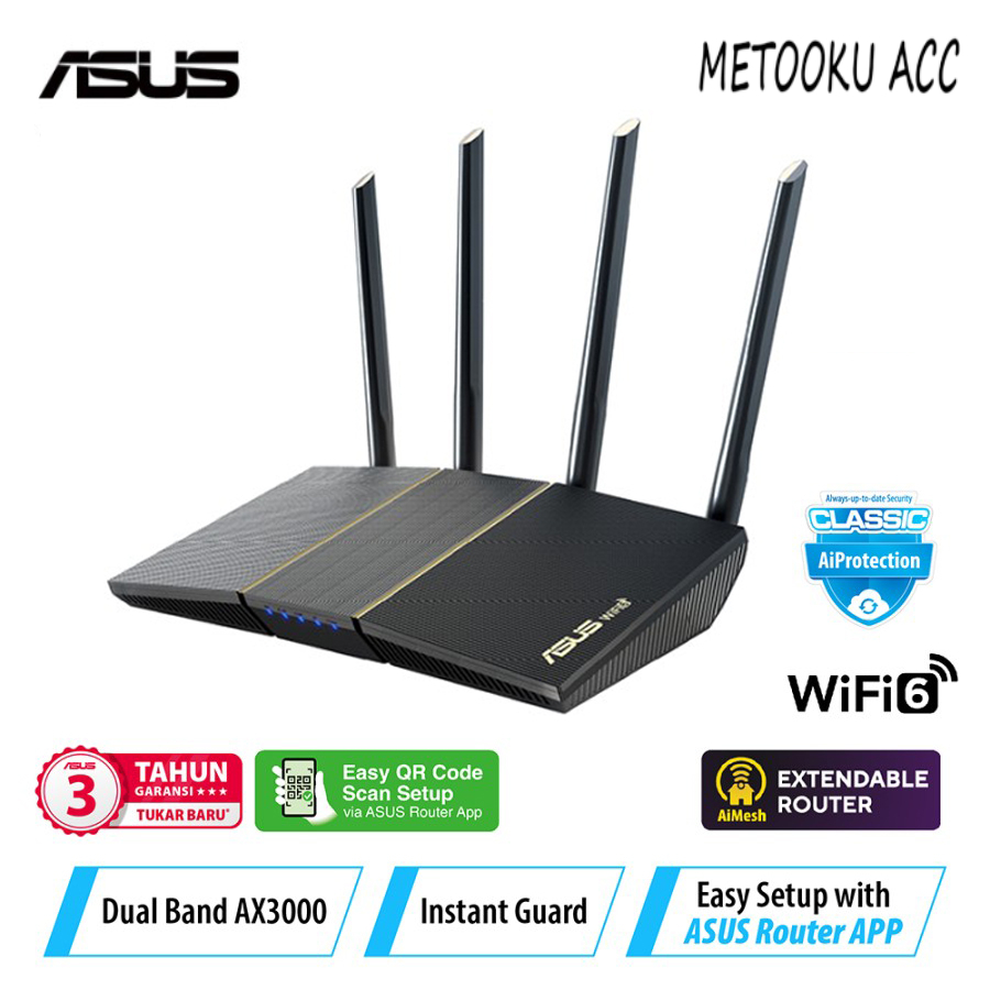 ASUS Routeur WiFi 6 Gigabit RT-AX55 AX1800 double bande 802.11ax