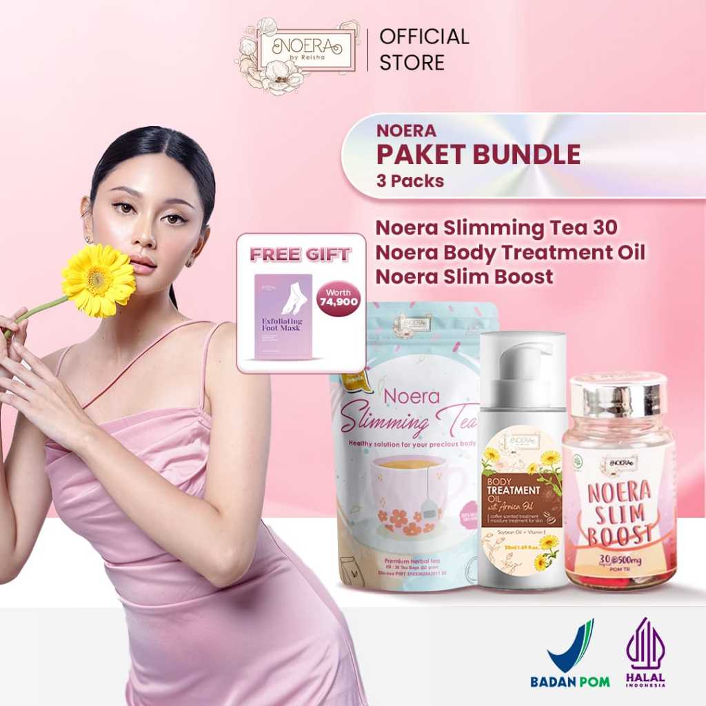 Jual Paket Noera Slimming Tea 60 Noera Body Treatment Oil & Noera Slim