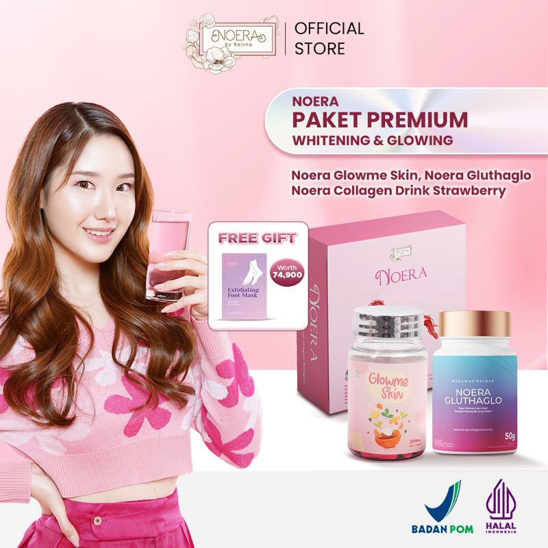 Jual Paket Noera Premium Whitening & Glowing | Noera Collagen Drink