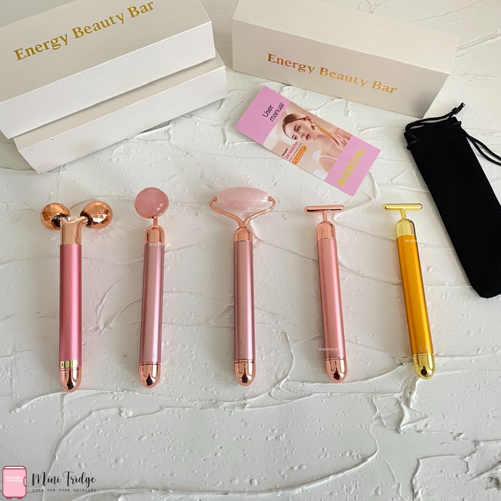 Jual LEIA Electric Energy Beauty Bar alat pijat wajah rose quartz